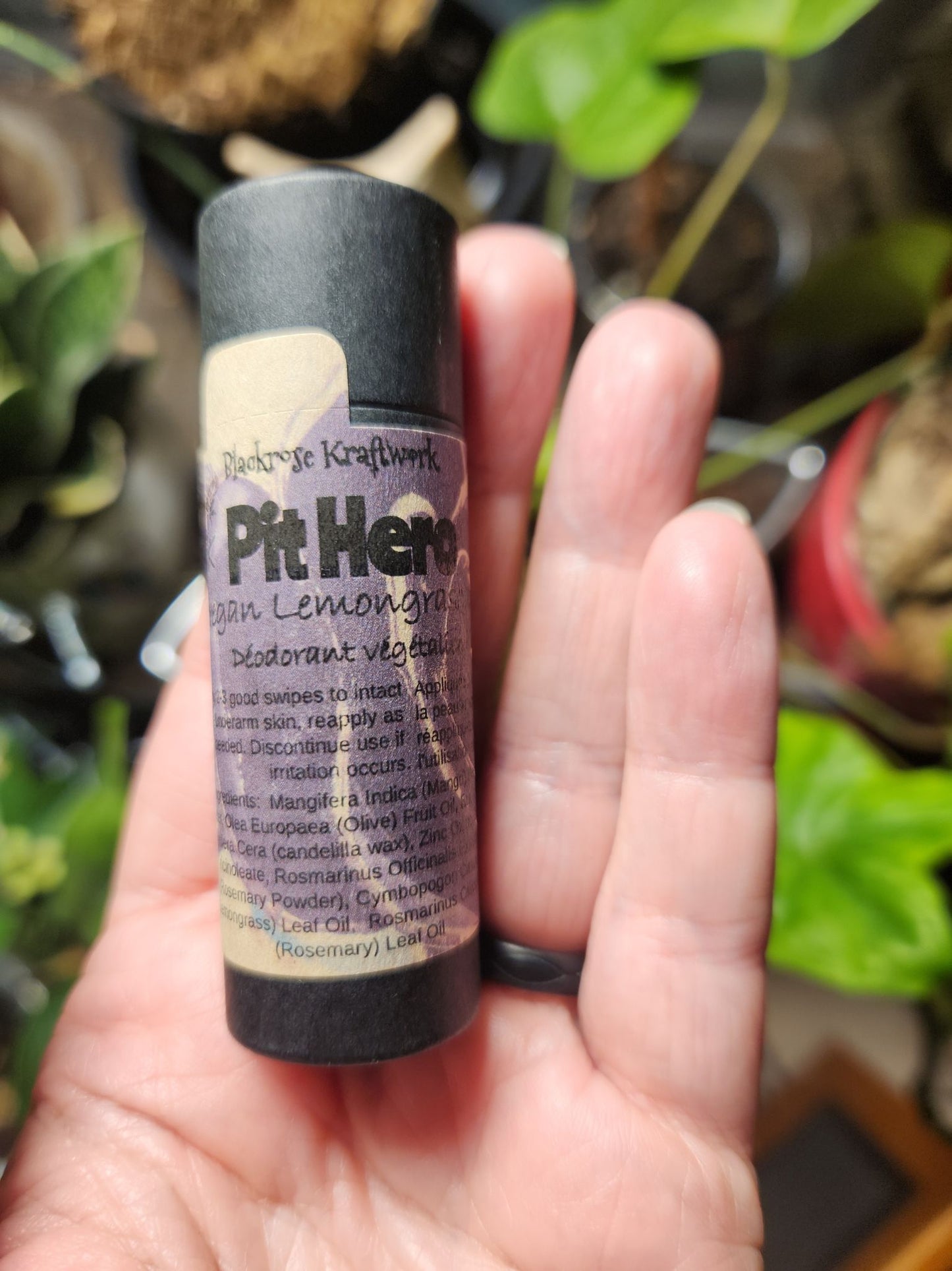 Natural Vegan Deodorant- Pit Hero 10 mL Travel Sized
