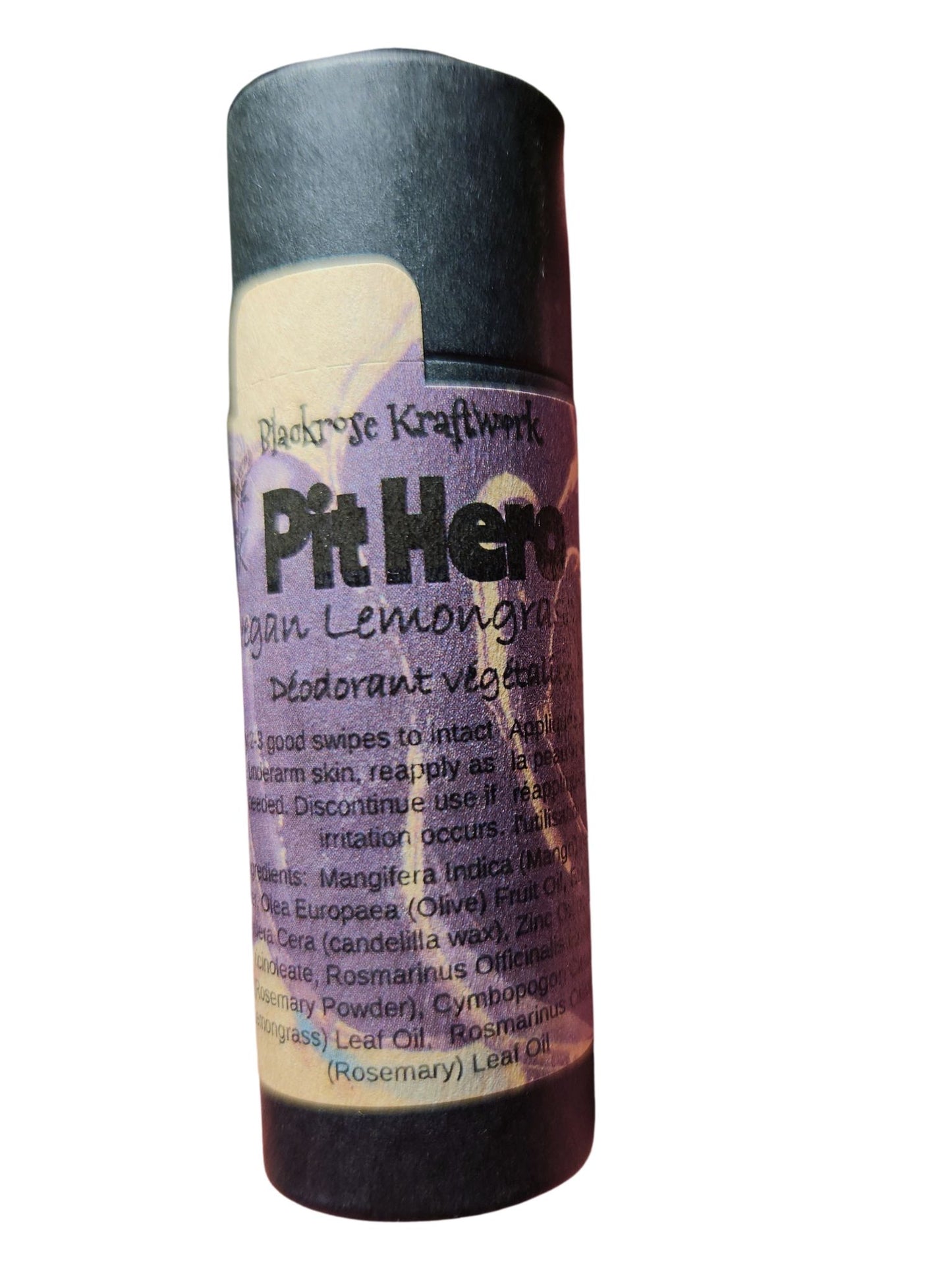 Natural Vegan Deodorant- Pit Hero 10 mL Travel Sized