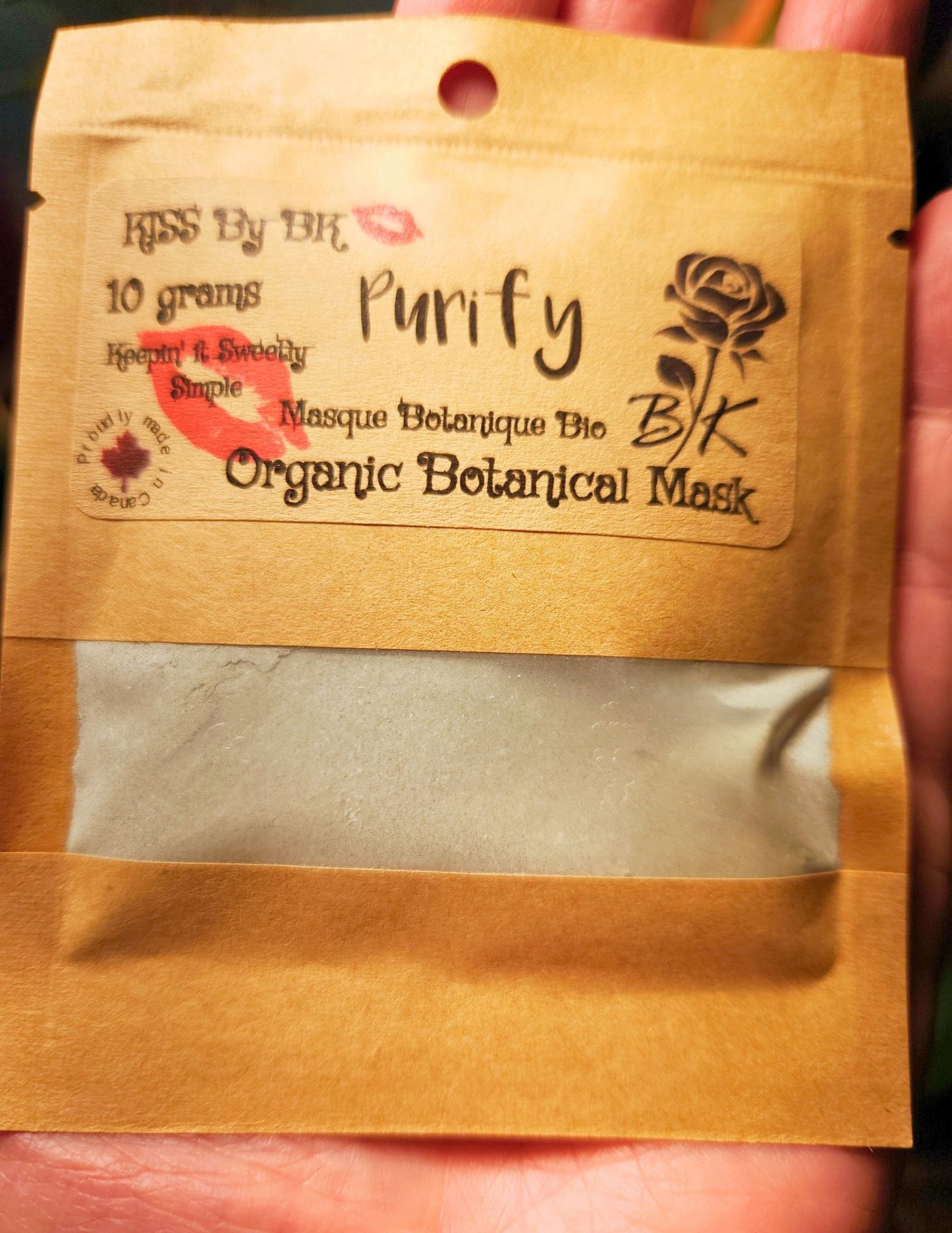 Organic Clay Mask- Purify 10g