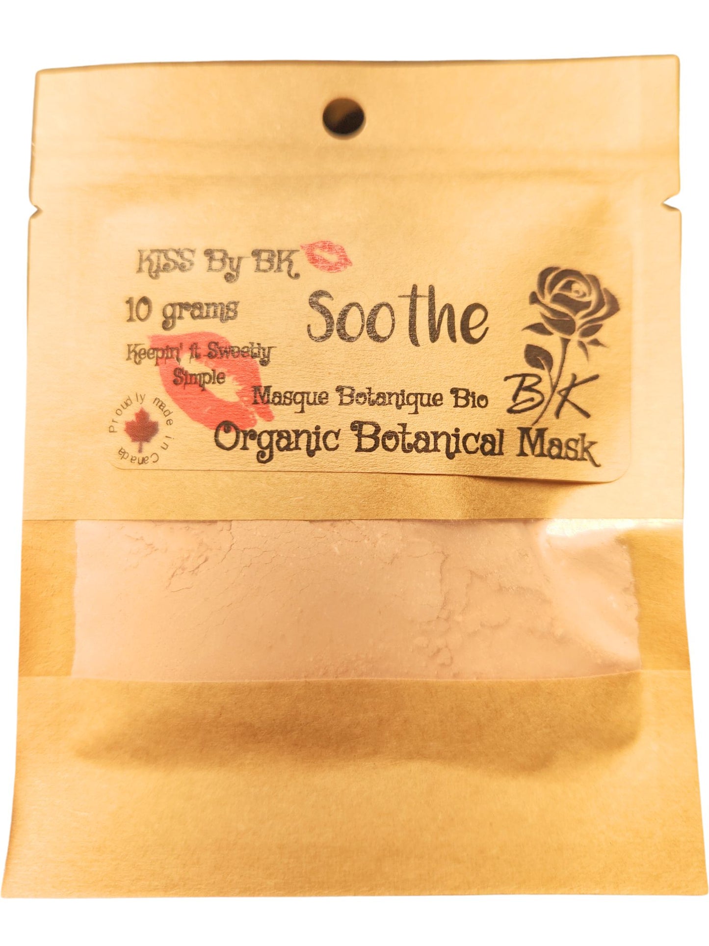 Organic Clay Mask- Soothe 10g